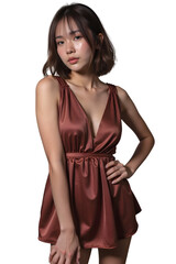 Fototapeta premium Asian sexy woman on transparent background