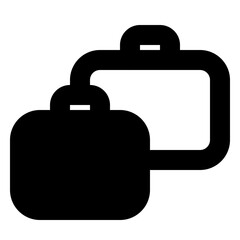 traveling solid icon set