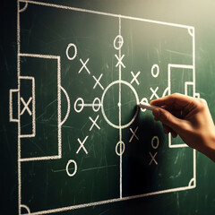 Soccer Coaching planning board.