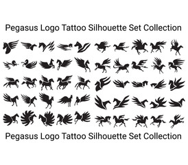 Pegasus Logo Silhouette Illustration