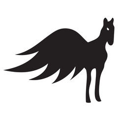 Pegasus Logo Silhouette Illustration