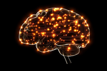 Neural Circuit: The Power of Digital Intelligence. Generated AI