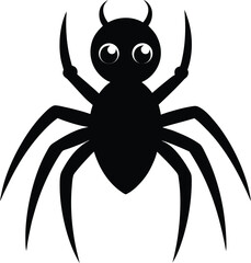 vector silhouette of a spider