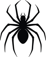 vector silhouette of a spider