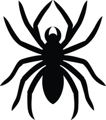 vector silhouette of a spider