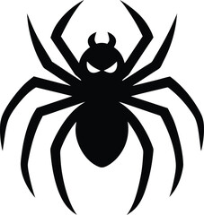 vector silhouette of a spider