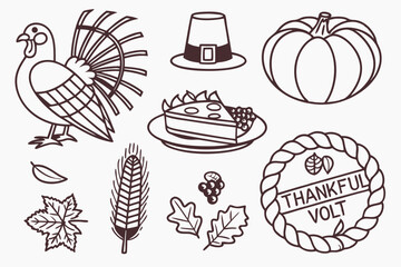Thanksgiving clipart turkey pumpkin pie and more