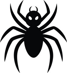 vector silhouette of a spider