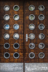 OLD STYLISH DOOR - An architectural element in the modernist style in Gdynia