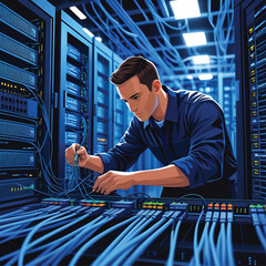 Network Technology back ground illustration vector .