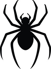 vector silhouette of a spider
