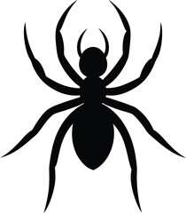 vector silhouette of a spider