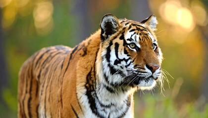 Majestic Tiger in Sunlit Forest