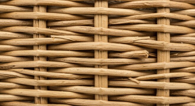 Closeup woven basket texture