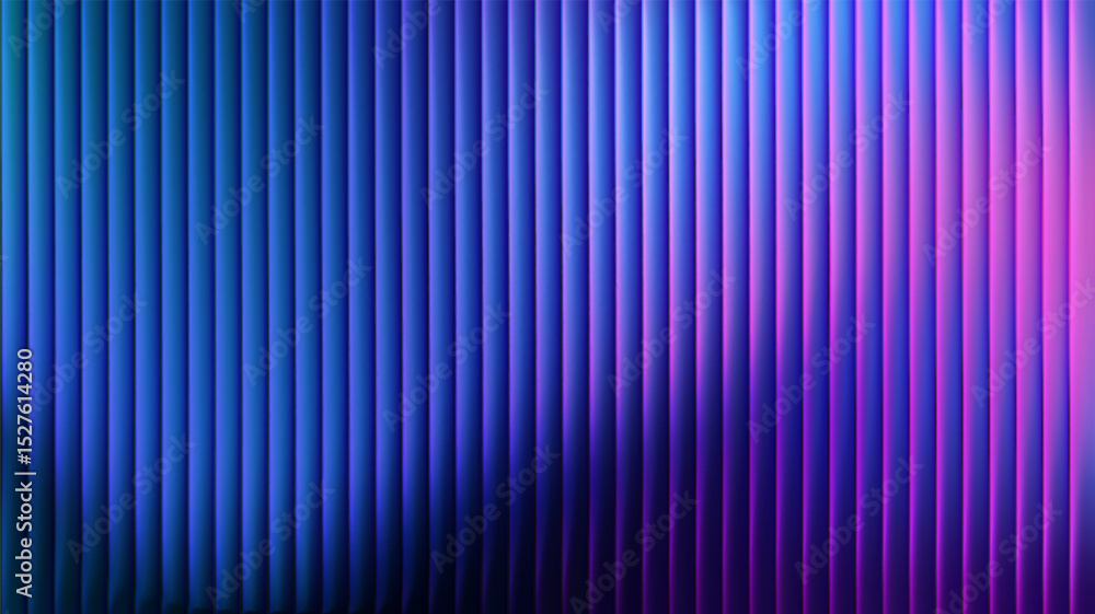 Poster fractal ribbed neon glass background with color gradient and abstract blur. texture blue with graphi