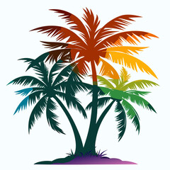 green tree vector art icon