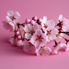 Delicate pink cherry blossoms spring flowers