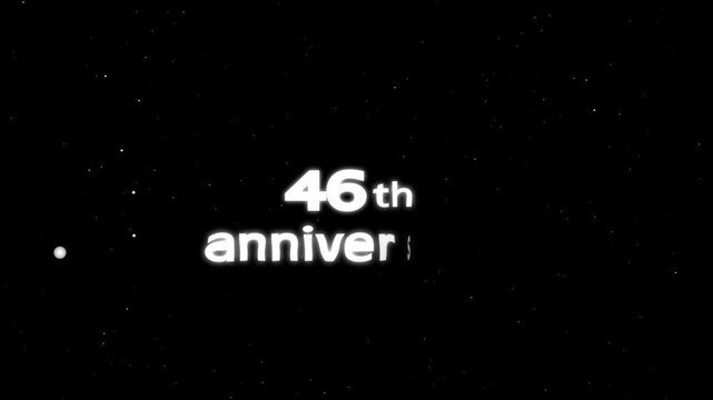 46th Happy Anniversary Text Animation &ndash; Festive Greeting Loop for Marriage & Special Events