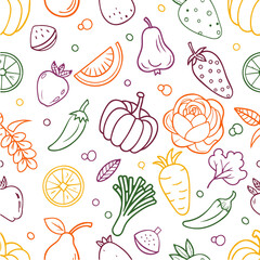 Assorted Fresh Fruits and Vegetables – Healthy Food Bundle on Transparent Background