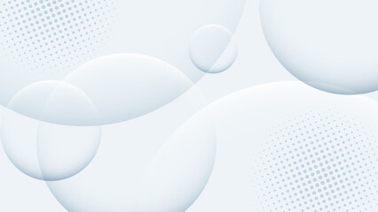 white blue abstract background with circles and dots.