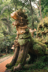 templo budista en un bosque de tailandia