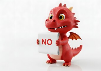 Obraz premium Red Dragon Holds No Sign