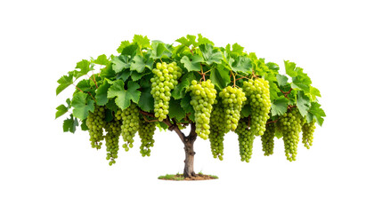 Fototapeta premium Ripe red grapes, fresh sweet bunch on white background.