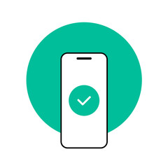 スマートフォンで完了するイメージイラスト素材