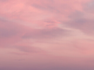 Pink evening sky