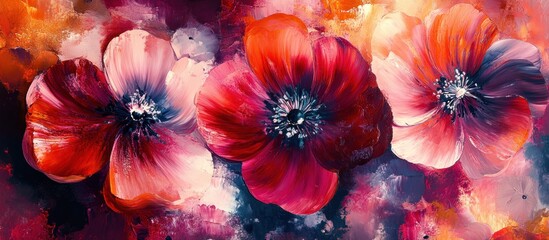 Art print suit. The abstract modern painting flowers. Very suitable for posters, banners, CARDS, carpet, wallpaper