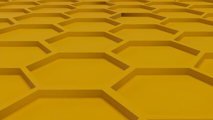 The Yellow Beehive  for Abstract Background concept 3d Rendering.