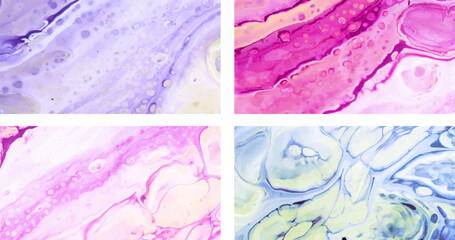 Fototapeta premium Vibrant Abstract Fluid Art Background with Gold and Purple Marble Texture abstract blue background with bubbles, Modern Circular Abstract Background Trendy Design Texture
