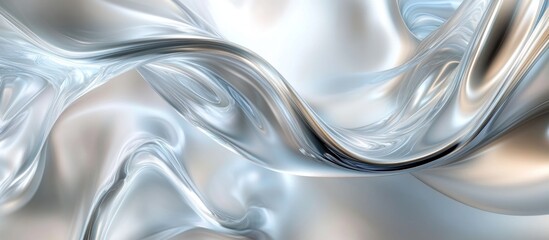 Beautiful Abstract 3D Background with Smooth Silky Shapes