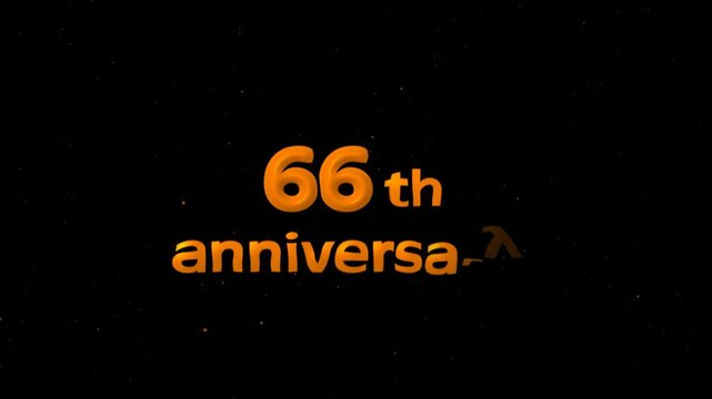 66th Happy Anniversary Text Animation &ndash; Festive Greeting Loop for Marriage & Special Events