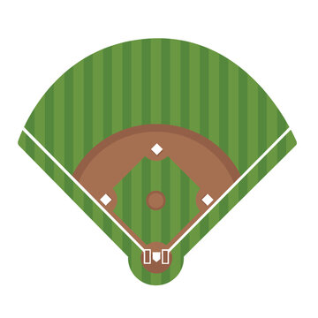 Baseball Softball field icon. Camp diamond baseball sport sign