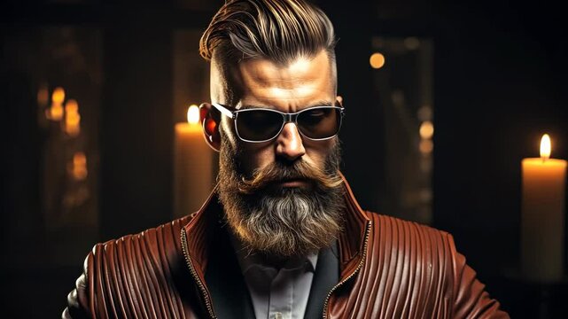 portrait of handsome male hairdresser, hair care service concept, men's fashion, barbershop
