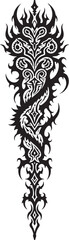 Ferocious Tribal Dragon Tattoo Design vector