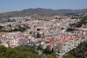 Naklejka premium view of the city of Malaga spain
