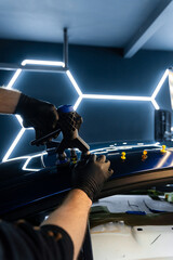 The glue puller extracts dents using even pressure across the panel surface. Paintless repair with...