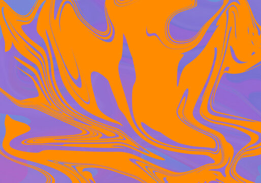 Fondo abstracto en  naranja y morado. Colores complementarios. Fondo con formas er&oacute;ticas