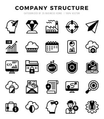 Company Structure web icons in Lineal Filled style.