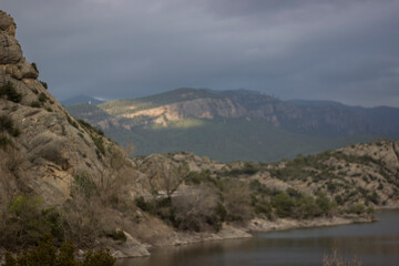 view of a lake in the mountains