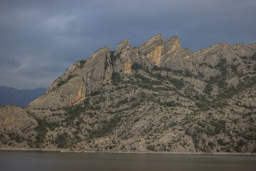 view of a lake in the mountains