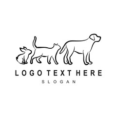 Pets simple line Logo