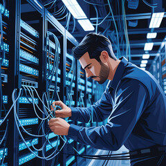 Network Technology back ground illustration vector .