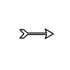 Arrow icon pointing right in simple line style  