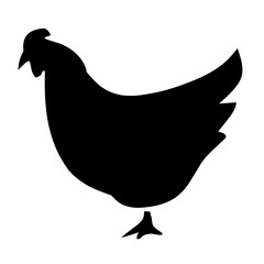 chicken silhouette illustration