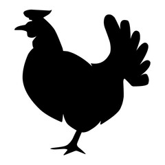 chicken silhouette illustration