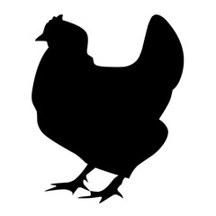 chicken silhouette illustration