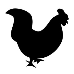 chicken silhouette illustration
